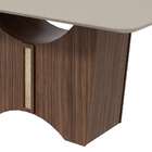 Mesa De Jantar Retangular Rock Imbuia E Off White 170 Cm