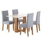 Mesa De Jantar Retangular Romantic 120x80cm Com 4 Cadeiras Ve