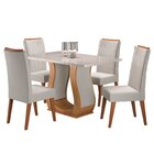 Mesa De Jantar Retangular Salin Com 4 Cadeiras Madeira Maciça
