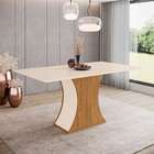 Mesa De Jantar Retangular Selena Off White E Nature 160 Cm