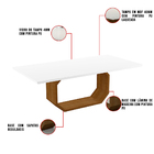 Mesa De Jantar Retangular Sophia 180x100 Cm Branco Com Base D