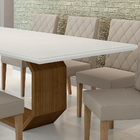 Mesa De Jantar Retangular Sophia 180x100 Cm Branco Com Base D
