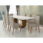 Mesa De Jantar Retangular Sophia 180x100 Cm Branco Com Base D