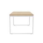 Mesa De Jantar Retangular Stanford Natural E Branca 160 Cm