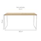 Mesa De Jantar Retangular Stanford Natural E Branca 160 Cm