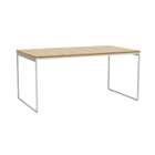 Mesa De Jantar Retangular Stanford Natural E Branca 160 Cm