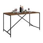 Mesa De Jantar Retangular Steel Quadra Vermont E Preta 69 Cm