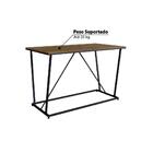 Mesa De Jantar Retangular Steel Wood Noce Oro E Preta 130 Cm
