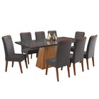 Mesa De Jantar Retangular Sylk Com 8 Cadeiras Madeira Maciça