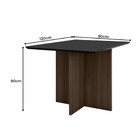 Mesa De Jantar Retangular Tampo Chanfrado Sem Vidro 90cm Helô