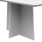 Mesa De Jantar Retangular Tampo Com Vidro Angra 160 Cm Off Wh