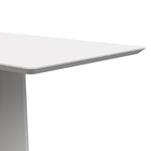 Mesa De Jantar Retangular Tampo Com Vidro Angra 160 Cm Off Wh