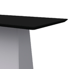 Mesa De Jantar Retangular Tampo Com Vidro Bella 120 Cm Preto