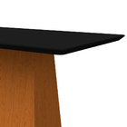 Mesa De Jantar Retangular Tampo Com Vidro Bella 135 Cm Preto