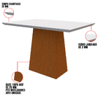 Mesa De Jantar Retangular Tampo Com Vidro Ester 160 Cm Off Wh