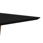 Mesa De Jantar Retangular Tampo Com Vidro Lita 160 Cm Preto B