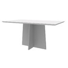 Mesa De Jantar Retangular Tampo Com Vidro Sabrina 160 Cm Off