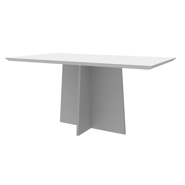 Mesa De Jantar Retangular Tampo Com Vidro Sabrina 160 Cm Off