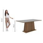 Mesa De Jantar Retangular Tampo De Madeira Rustic/cinza 5364