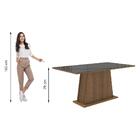 Mesa De Jantar Retangular Tampo De Vidro Rustic/preto 5364 Ma
