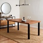 Mesa De Jantar Retangular Tampo Em Madeira Maciça 160x90cm At