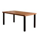 Mesa De Jantar Retangular Tampo Em Madeira Maciça 160x90cm At