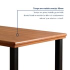 Mesa De Jantar Retangular Tampo Em Madeira Maciça 160x90cm At