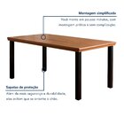 Mesa De Jantar Retangular Tampo Em Madeira Maciça 160x90cm At