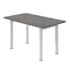 Mesa De Jantar Retangular Tampo Granito 120x75cm Ocre/branco