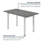 Mesa De Jantar Retangular Tampo Granito 140x75cm Ocre/branco