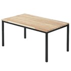 Mesa De Jantar Retangular Tampo Madeira Maciça 160cmx85cm Sma