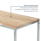 Mesa De Jantar Retangular Tampo Madeira Maciça 160cmx85cm Sma
