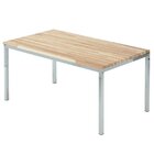 Mesa De Jantar Retangular Tampo Madeira Maciça 160cmx85cm Sma