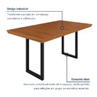 Mesa De Jantar Retangular Tampo Madeira Maciça Ripado 160x90c