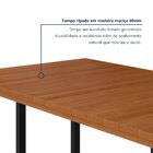 Mesa De Jantar Retangular Tampo Madeira Maciça Ripado 160x90c