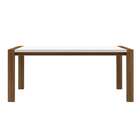 Mesa De Jantar Retangular Trama Branca E Garapa 180 Cm