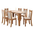 Mesa De Jantar Retangular Tripoli Com 6 Cadeiraseiras Dalas M