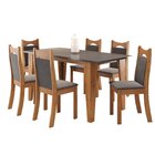 Mesa De Jantar Retangular Tripoli Com 6 Cadeiraseiras Dalas M