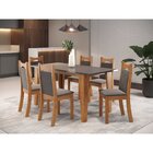 Mesa De Jantar Retangular Tripoli Com 6 Cadeiraseiras Dalas M