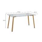 Mesa De Jantar Retangular Túlia Incolor E Marrom 140 Cm