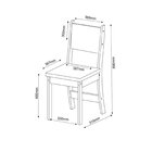 Mesa De Jantar Retangular Vigor Com 6 Cadeiraseiras Sol Mel/b