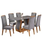 Mesa De Jantar Retangular Vitalic Com 6 Cadeiras Madeira Maci