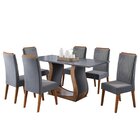 Mesa De Jantar Retangular Vitalic Com 6 Cadeiras Madeira Maci