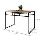 Mesa De Jantar Retangular Wooden Carvalho E Preta