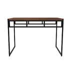 Mesa De Jantar Retangular Wooden Nogal E Preta