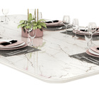 Mesa De Jantar Retangular Zoe Com Tampo Chanfrado Canto Arred