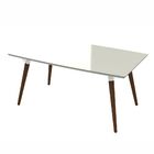 Mesa De Jantar Retrô Pés Palito 90x180cm Tampo Vidro Valentin