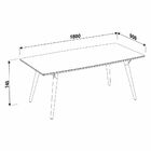 Mesa De Jantar Retrô Pés Palito 90x180cm Tampo Vidro Valentin