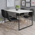 Mesa De Jantar Rivera Branco F01 Com 04 Cadeiras Eiffel Charl