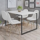 Mesa De Jantar Rivera Branco F01 Com 04 Cadeiras Eiffel Charl